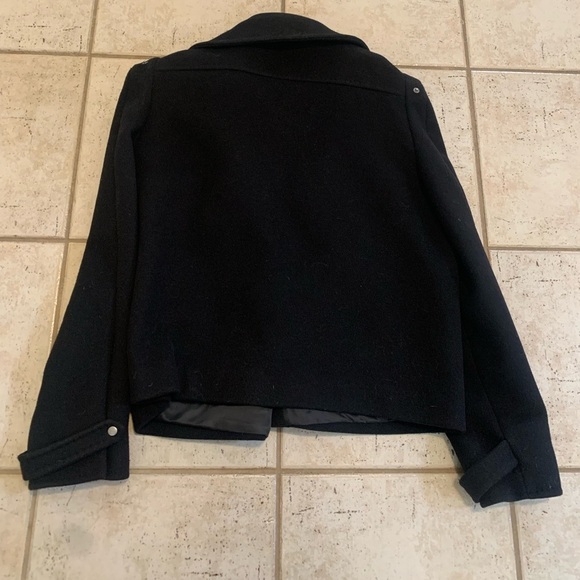 Jaeger London Black 100% Wool Cropped Jacket US 16 - Picture 6 of 12